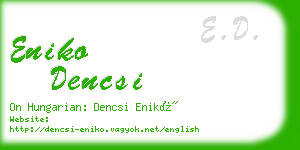 eniko dencsi business card